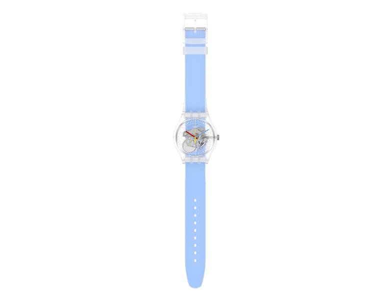 SWATCH CLEARLY BLUE STRIPED MONTHLY DROPS  SUOK156